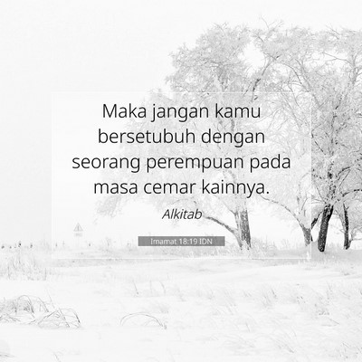 Imamat 18:19 Ayat Alkitab Dijelaskan