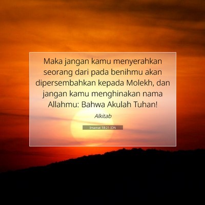 Imamat 18:21 Ayat Alkitab Dijelaskan