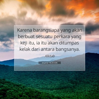 Imamat 18:29 Ayat Alkitab Dijelaskan