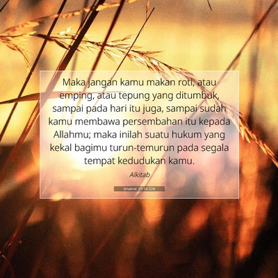 Imamat 23:14 Ayat Alkitab Dijelaskan