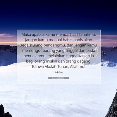 Imamat 23:22 Ayat Alkitab Dijelaskan
