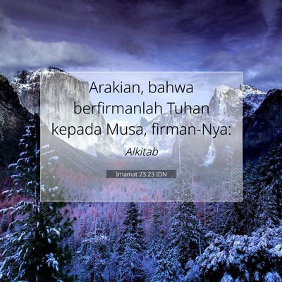 Imamat 23:23 Ayat Alkitab Dijelaskan