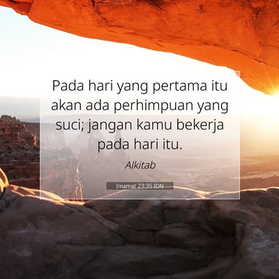 Imamat 23:35 Ayat Alkitab Dijelaskan