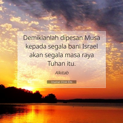 Imamat 23:44 Ayat Alkitab Dijelaskan