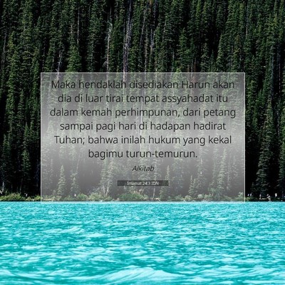 Imamat 24:3 Ayat Alkitab Dijelaskan