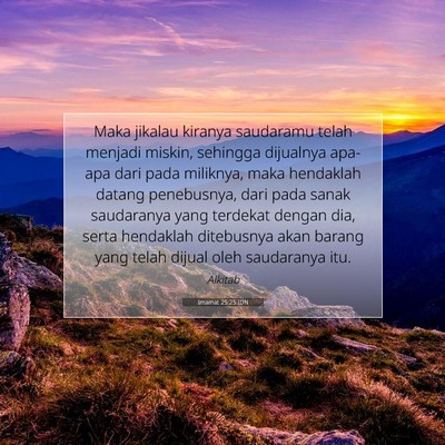 Imamat 25:25 Ayat Alkitab Dijelaskan