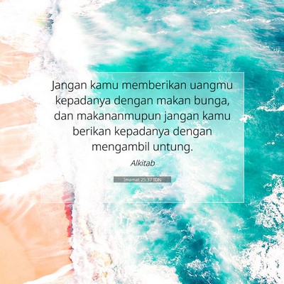 Imamat 25:37 Ayat Alkitab Dijelaskan