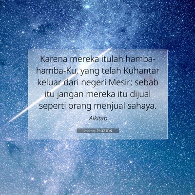 Imamat 25:42 Ayat Alkitab Dijelaskan
