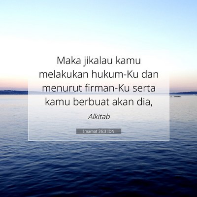 Imamat 26:3 Ayat Alkitab Dijelaskan