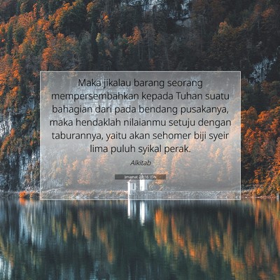Imamat 27:16 Ayat Alkitab Dijelaskan