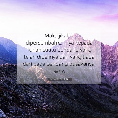 Imamat 27:22 Ayat Alkitab Dijelaskan