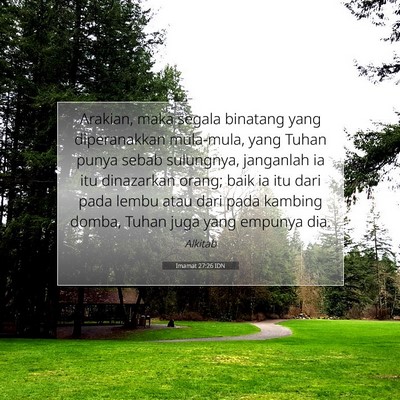 Imamat 27:26 Ayat Alkitab Dijelaskan