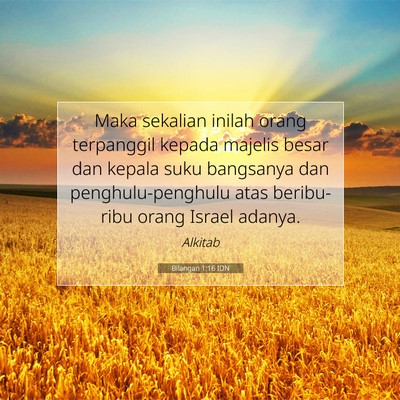 Bilangan 1:16 Ayat Alkitab Dijelaskan