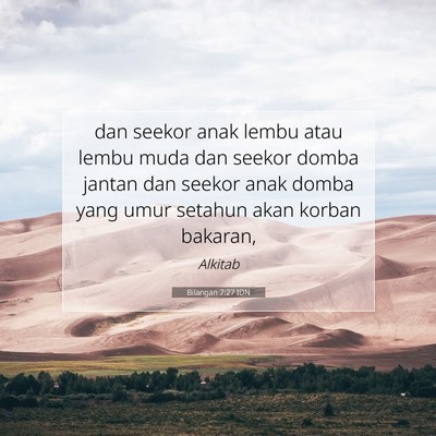 Bilangan 7:27 Ayat Alkitab Dijelaskan