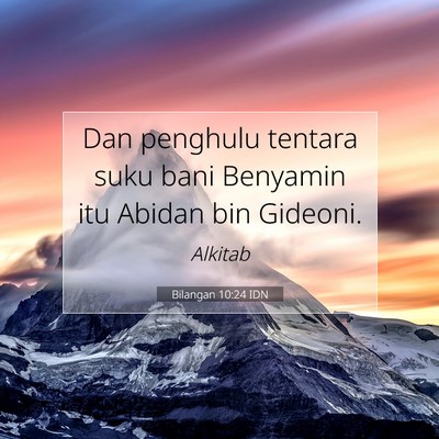 Bilangan 10:24 IDN Gambar Ayat Alkitab