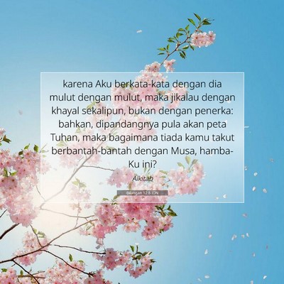 Bilangan 12:8 Ayat Alkitab Dijelaskan