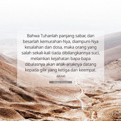 Bilangan 14:18 IDN Gambar Ayat Alkitab