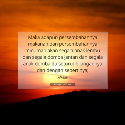 Bilangan 29:27 Ayat Alkitab Dijelaskan