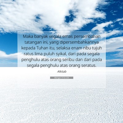 Bilangan 31:52 Ayat Alkitab Dijelaskan