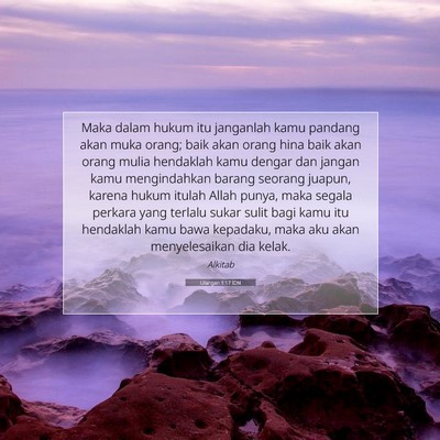 Ulangan 1:17 Ayat Alkitab Dijelaskan