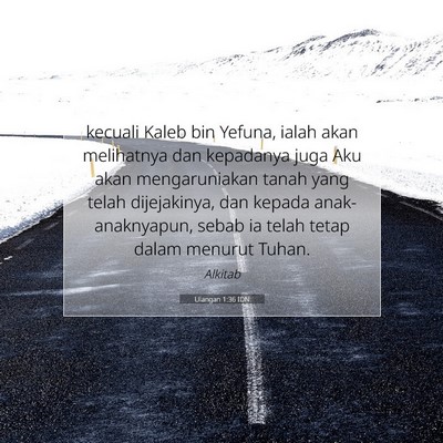 Ulangan 1:36 Ayat Alkitab Dijelaskan