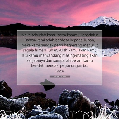 Ulangan 1:41 Ayat Alkitab Dijelaskan