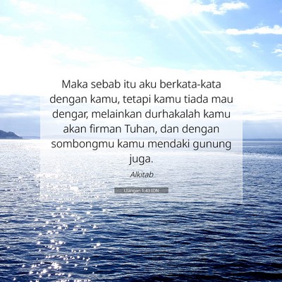 Ulangan 1:43 Ayat Alkitab Dijelaskan