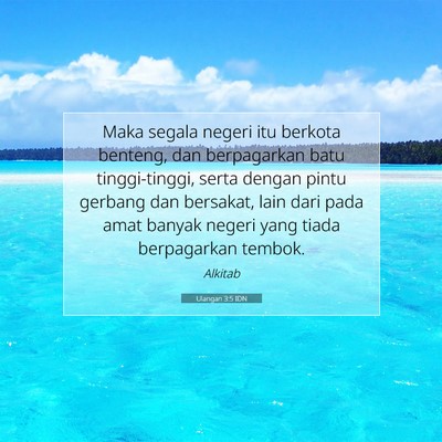 Ulangan 3:5 Ayat Alkitab Dijelaskan