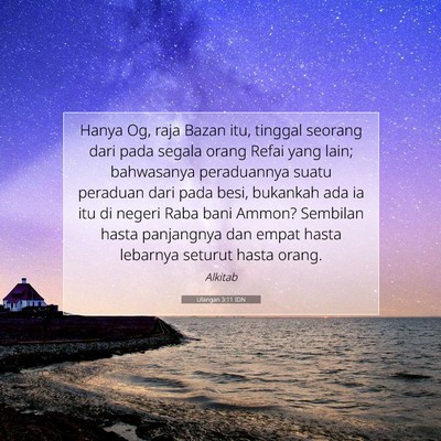 Ulangan 3:11 IDN Gambar Ayat Alkitab