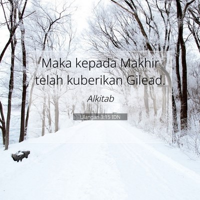 Ulangan 3:15 Ayat Alkitab Dijelaskan
