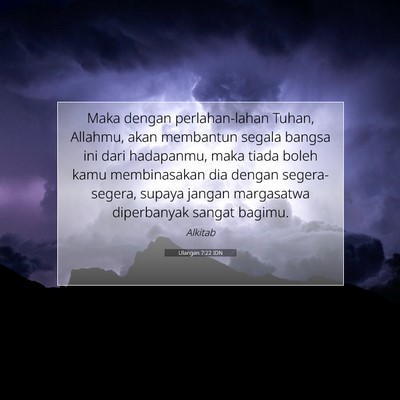 Ulangan 7:22 Ayat Alkitab Dijelaskan
