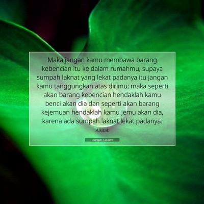 Ulangan 7:26 Ayat Alkitab Dijelaskan