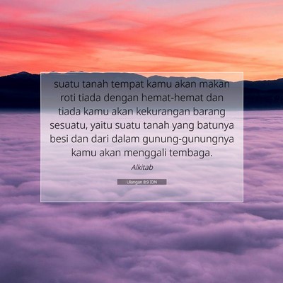 Ulangan 8:9 Ayat Alkitab Dijelaskan