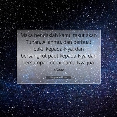 Ulangan 10:20 IDN Gambar Ayat Alkitab