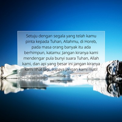Ulangan 18:16 Ayat Alkitab Dijelaskan