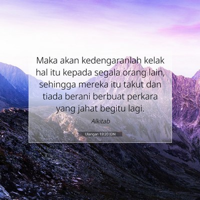 Ulangan 19:20 Ayat Alkitab Dijelaskan
