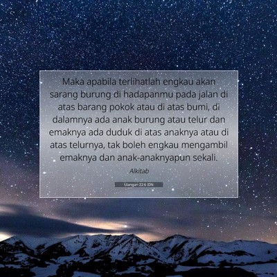 Ulangan 22:6 Ayat Alkitab Dijelaskan