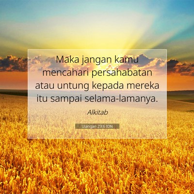 Ulangan 23:6 Ayat Alkitab Dijelaskan