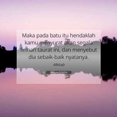 Ulangan 27:8 Ayat Alkitab Dijelaskan