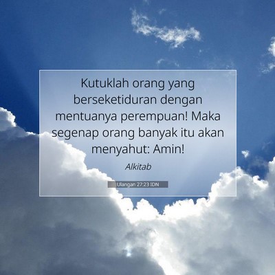 Ulangan 27:23 Ayat Alkitab Dijelaskan