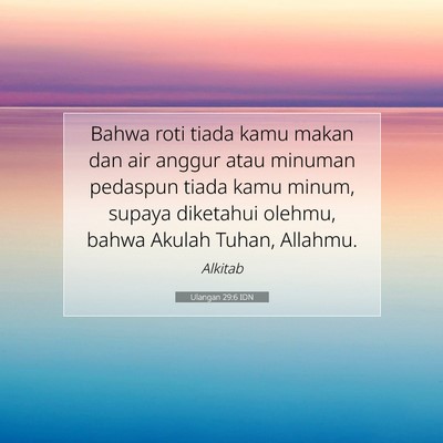Ulangan 29:6 Ayat Alkitab Dijelaskan