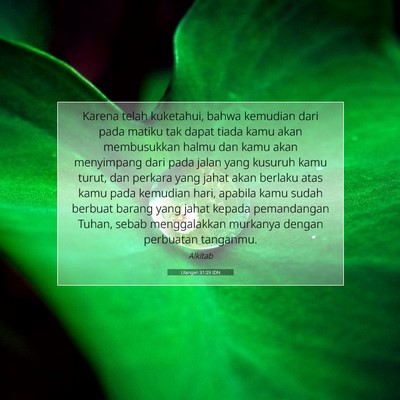 Ulangan 31:29 IDN Gambar Ayat Alkitab