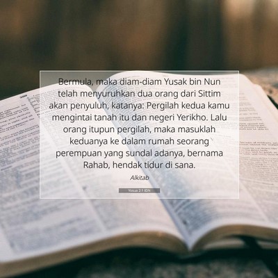 Yosua 2:1 IDN Gambar Ayat Alkitab