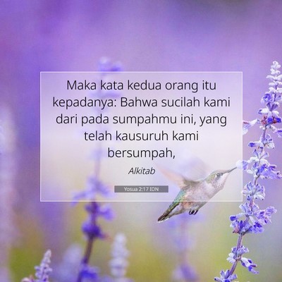 Yosua 2:17 Ayat Alkitab Dijelaskan