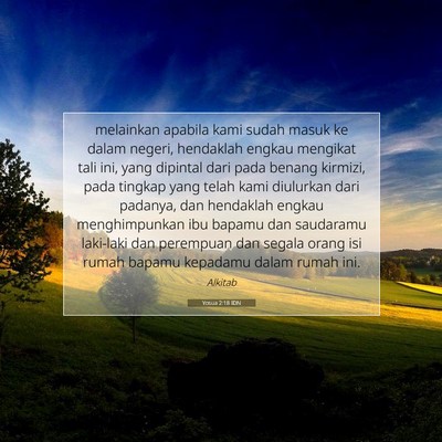 Yosua 2:18 Ayat Alkitab Dijelaskan