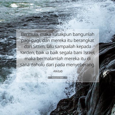 Yosua 3:1 IDN Gambar Ayat Alkitab