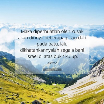 Yosua 5:3 Ayat Alkitab Dijelaskan