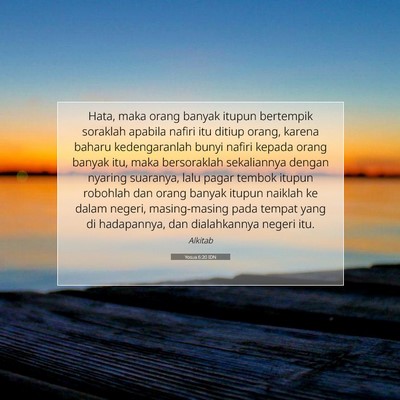 Yosua 6:20 Ayat Alkitab Dijelaskan