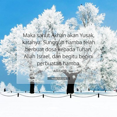 Yosua 7:20 IDN Gambar Ayat Alkitab