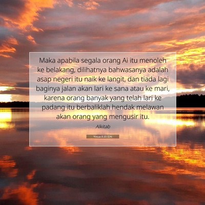 Yosua 8:20 Ayat Alkitab Dijelaskan